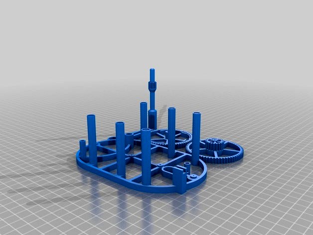 Build Plates - 3D printed mechanical Clock with Anchor Escapement by downeym