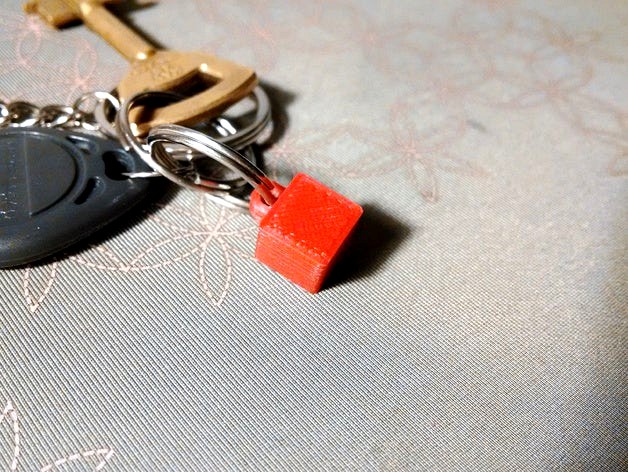 10mm calibration cube keychain by jaytuduri