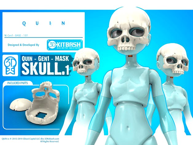 Quin: Skull Mask - 3DKitbash.com by 3DKitbash