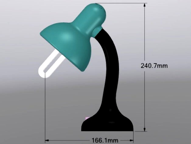 Table Lamp created by DesignSpark Mechanical by dscnrs