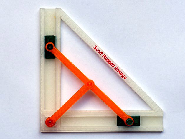 Scott Russell linkage. Turn linear motion through 90 degrees. by mgg942