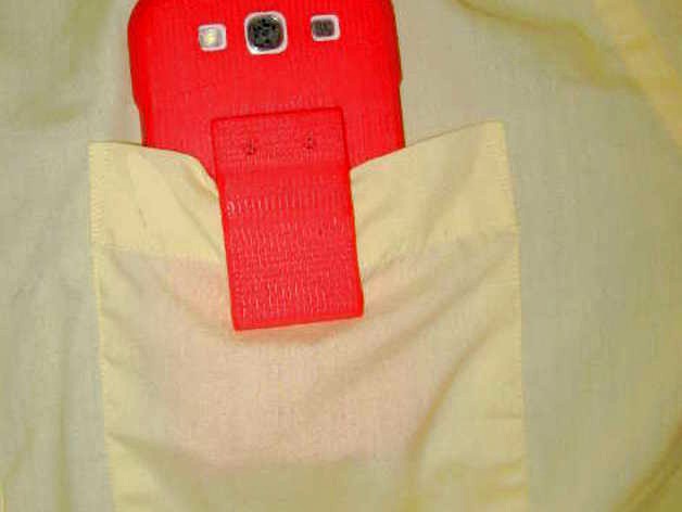 Samsung Galaxy S3 Case with Pocket Clip for Audio and Video Surveilance by latigerlilly