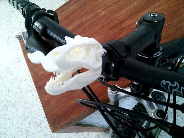 TRex Mustache Bike Figurehead by TercerTipo
