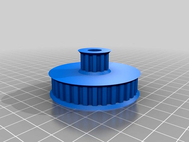 Belt-driven 3:1 reduction by misan