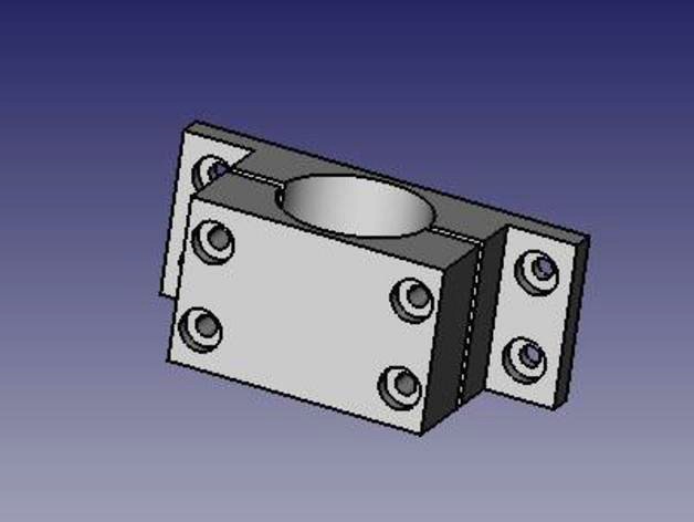 Parametric Pipe Clamp - FreeCAD by jpstaub