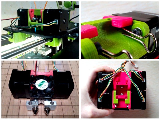 Micro DUAL/QUAD Extruder by Gyrobot