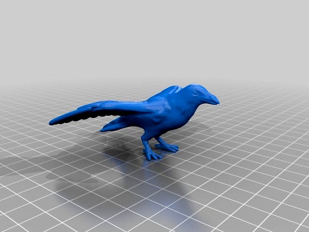 Crow, open wings by onebitpixel