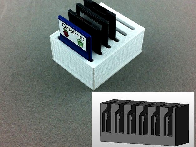 SD Card Holder with Springs by qubit01