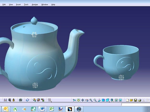 Miniature working Ying&Yang Tea Set by ReneeCelDesign