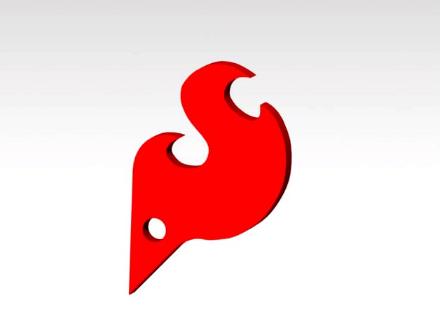 SparkFun Electronics Logo Keychain - #PrintADay by seanhodgins