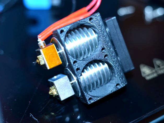 Dual E3D hot end upgrade for Mankati Fullscale XT by ccc