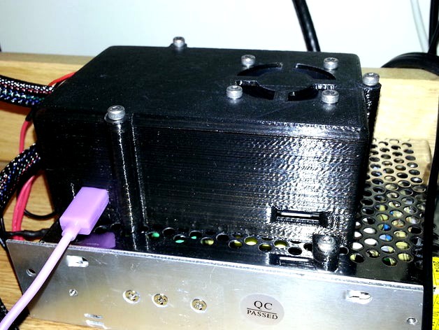 PrintrBoard case modified to mount on QU-BD One/Two-up PSU by DDeGonge888