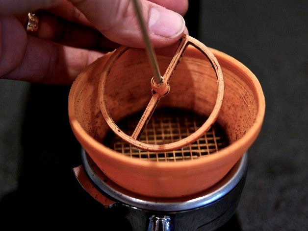 Funnel with sieve for espresso 58mm portafilter (redesigned) by driggers
