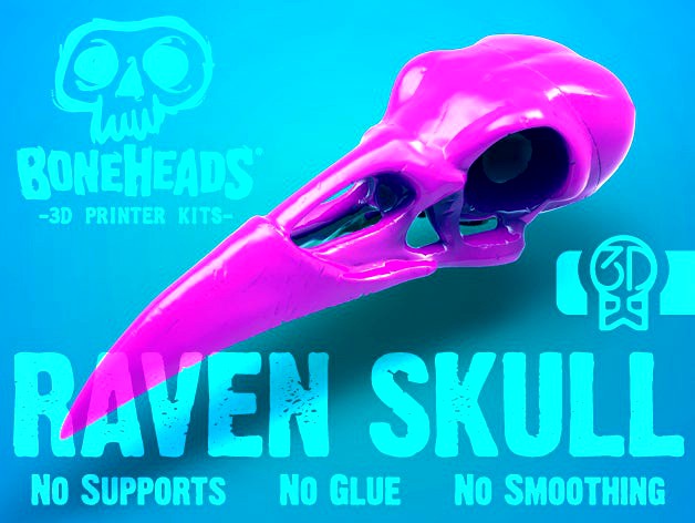 Boneheads: Raven - Skull Kit - PROMO - 3DKitbash.com by 3DKitbash