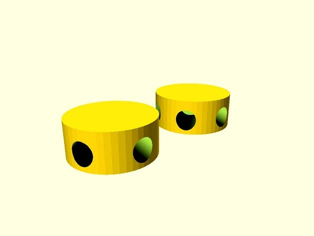 OpenSCAD 2V dome hub script by foofoodog