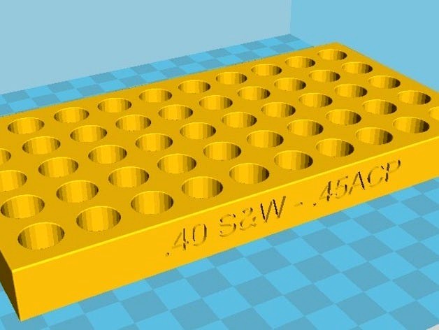 Reloading tray for 40S&W to 45ACP by Dcdesigns