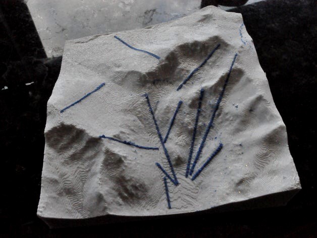 Alpine Meadows 3D Trail Map by Shapespeare