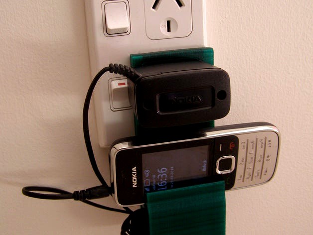 Nokia candy-bar style phone charger bracket  by nglasson