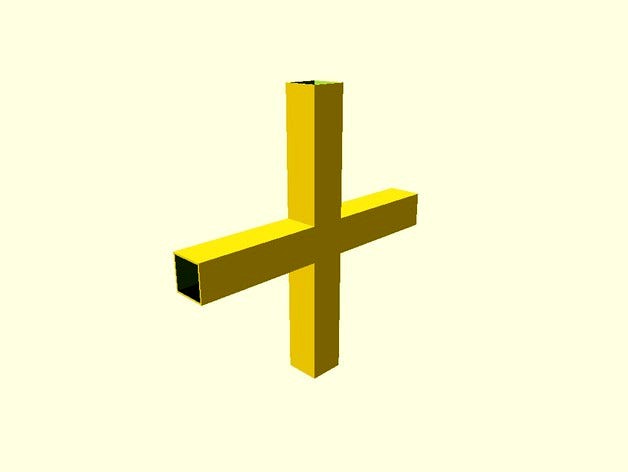 Square Tubes - OpenSCAD Script by VincentD