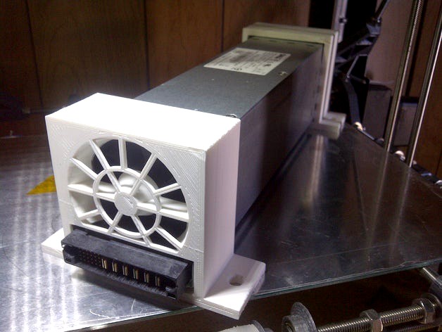 Mounting Brackets with Fan Gaurd for Dell NPS-700 Power Supply by firepinto