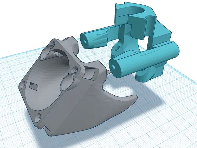 K8200 E3D V5 Mount and nozzle fan by abrooksdavis