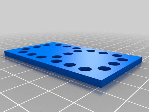 Parametric seven segment push-through plate by NilsR