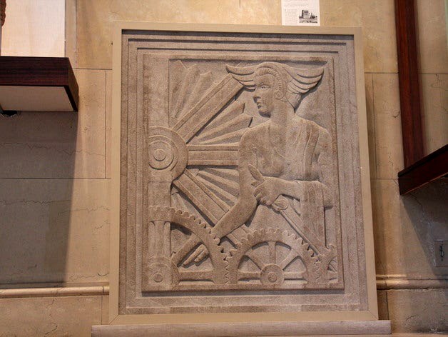 Panel from the Ogden Avenue Bridge House by tomburtonwood