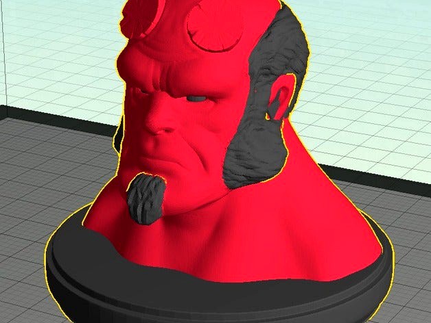 Hellboy Dual Extrusion Bust by Geoffro