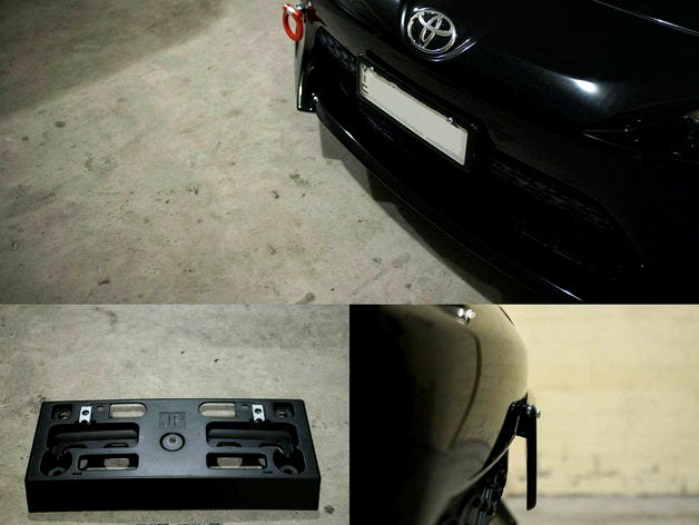 Toyota 86 GT86 slim number plate mount bracket by jd3shaw