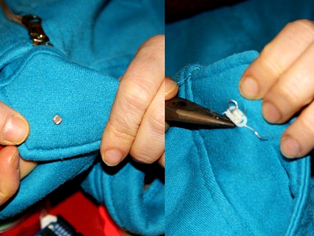 Sewable LED (or other 2 leg component) holder by bmcage