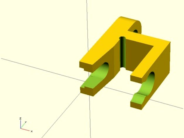 RepRap Pro Ormerod iamburnys Replacement Extruder Tube Clip/Tounge - Parametric by iamburny