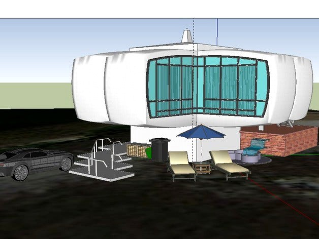 Disney House of the Future (larger version with furniture) by WEDimagineer