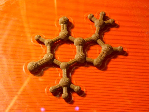 Theobromine molecule by Ellindsey