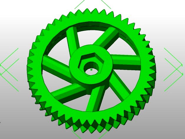 7 Spoke Gregs Wade Herringbone Big gear Mod by NukerBot3DP