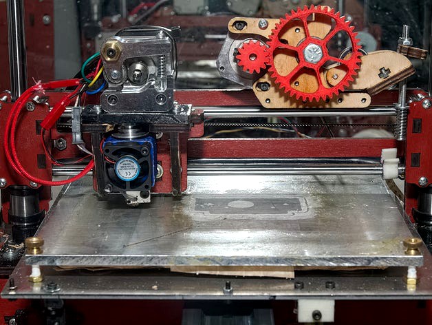 Printrbot Alu Extruder adaptor plate to Plus V1 (PB+) by plexus