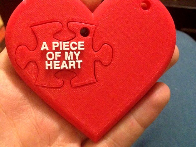Piece of my heart keychain set by mikebattaglia