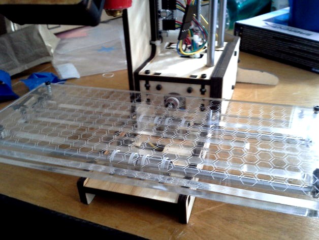 Printrbot XL laser cut and etched acrylic platform by Azzy