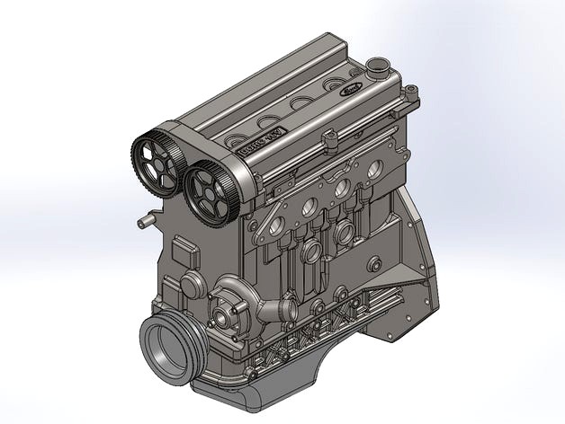 Ford Zetec Engine Scale Model by lilykill