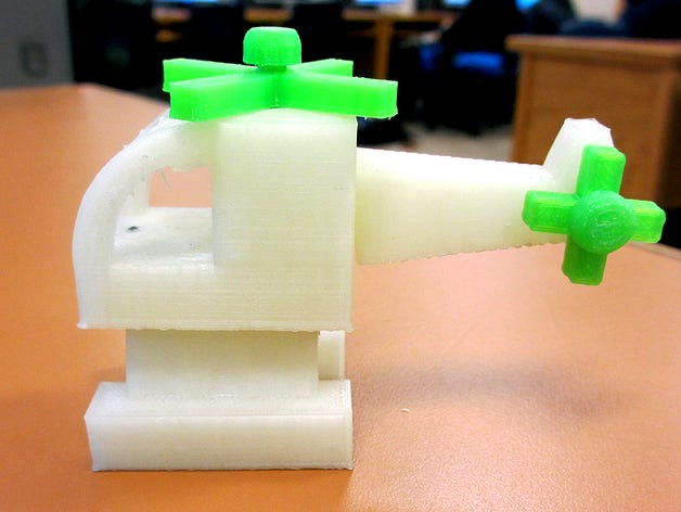 Toy Helicopter w Spinning Rotors by CentaurDesign