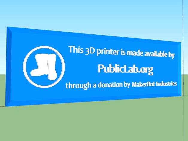 Public Lab replicator plaque by cfastie