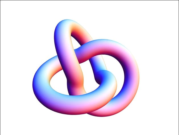Prime Knot: 3_1 (trefoil knot) by DesignByNumbers