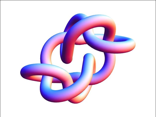 Composite Knot: 4_1 # 4_1 by DesignByNumbers