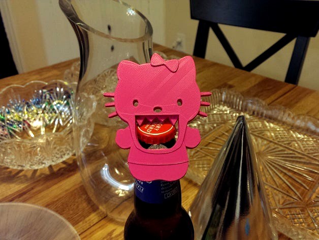 Hello Kitty Bottle Opener by HooliganLabs