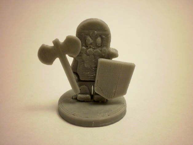 FlatMinis: Dwarf Fighter by grumpyrobot