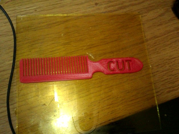 scissors over comb Barbers comb by PrintAlot