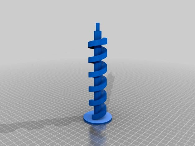 1/2" Bit auger style extruder with print base by CodonExe