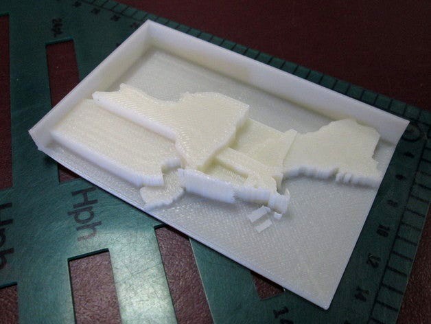 Customizable Extrusion Map of Northeast US States by anoved