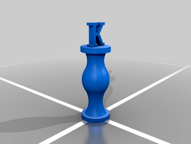 Typographic Chess Piece - King by sketchuptutorials