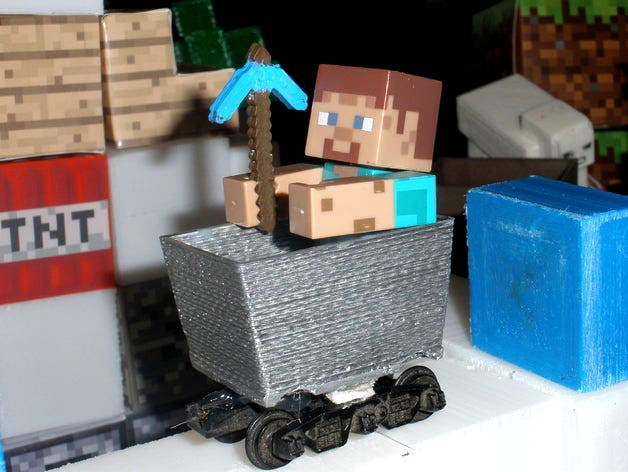 Mine cart for Minecraft toy figures by mcsdaver