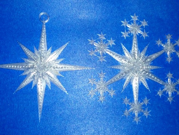 Star and Snowflake Star Ornament by MakeALot